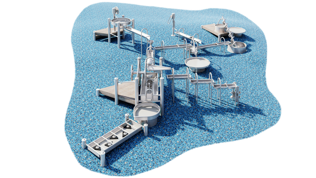 Cascade Water Play Rendering Goric Playgrounds