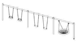 3 Bay Swing Slide #. 4