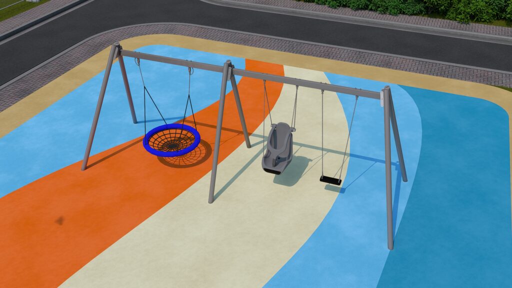 2 Bay Swing Render 3